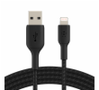 Belkin CAA002bt1MBK oplétaný USB-A - Lightning, 1m, černý Belkin Lightning kabel, 1m, černý - odolný