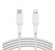 Belkin USB-C kabel s lightning konektorem, 1m, bílý - odolný