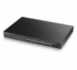 Zyxel GS1900-24HP v2 26-port Gigabit Web Smart PoE Switch, 24x gigabit RJ45, 2x SFP, PoE budget 170W