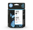HP 305 originální inkoustová kazeta černá/tříbarevná 6ZD17AE HP inkoustová kazeta 305 2-Pack Tri-color/Black Original Ink Cartridge