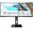 AOC 34" LED CU34P2A / zakřivený/ VA/ 3440x1440@100Hz/ 1ms/ 300cd/ 3000:1/ 50mil:1/ DP/ HDMI/ 4xUSB/ repro