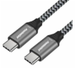 PREMIUMCORD Kabel USB 3.2 Gen 1 USB-C (M/M), bavlněný oplet, 1m