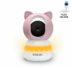 EVOLVEO Baby Monitor LUX- Chytrá 360° videochůvička s nočním viděním, detekcí pláče a pohybu, růžová